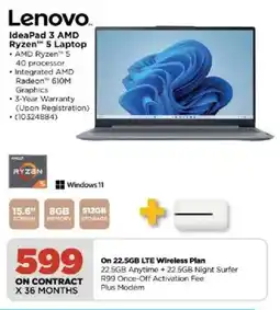 HiFi Corp Lenovo IdeaPad 3 AMD Ryzen 5 Laptop offer