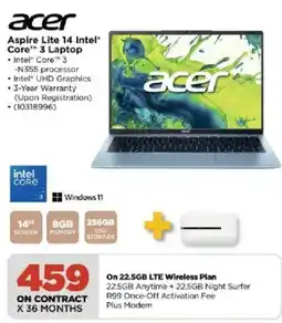 HiFi Corp Acer Aspire Lite 14 Intel Core 3 Laptop offer