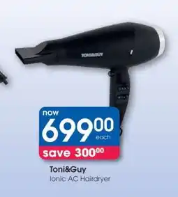 Clicks Toni&Guy Ionic AC Hairdryer offer