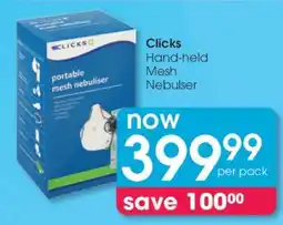 Clicks Clicks Hand-held Mesh Nebuliser offer