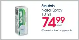 Clicks Sinutab Nasal Spray 10 ml offer