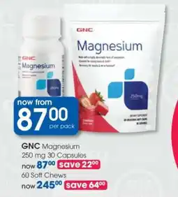 Clicks GNC Magnesium 250 mg 30 Capsules offer