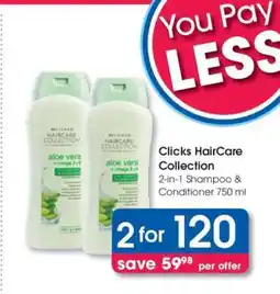 Clicks Clicks HairCare Collection offer