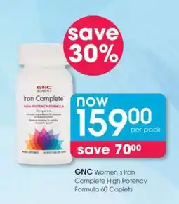 Clicks GNC Women’s Iron Complete High Potency Formula 60 Caplets offer