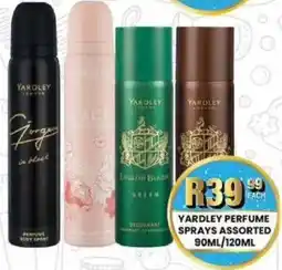 Take 'n Pay Yardley perfume sprays assorted offer