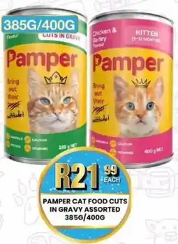 Take 'n Pay Pamper cat food cuts in gravy assorted offer