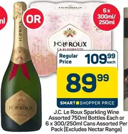 Pick n Pay J.C. Le Roux Sparkling Wine Assorted Bottles or Cans Assorted offer