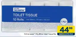 Pick n Pay PnP no name 1 Ply White Toilet Tissue offer