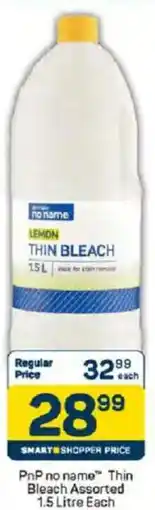 Pick n Pay PnP no name Thin Bleach Assorted offer