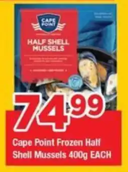 OK Grocer Cape Point Frozen Half Shell Mussels offer