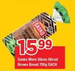 OK Grocer Sasko More Slices Sliced Brown Bread offer