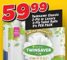 OK Grocer Twinsaver Classic 2-Ply or Luxury 3-Ply Toilet Rolls offer