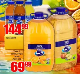 Three Star Cash and Carry Take 5 100% Fruit Juice offer
