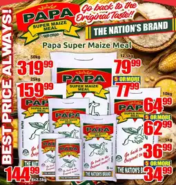 Three Star Cash and Carry Papa Super Maize Meal offer
