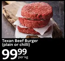 Oxford Freshmarket Texan Beef Burger offer