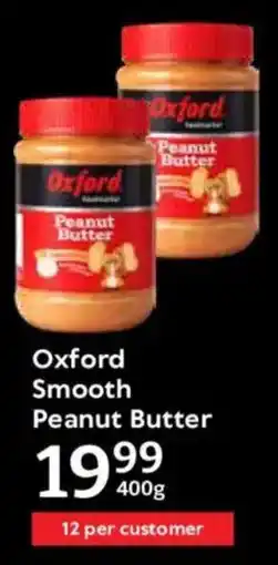 Oxford Freshmarket Oxford Smooth Peanut Butter offer