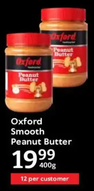 Oxford Freshmarket Oxford Smooth Peanut Butter offer