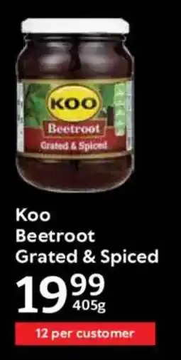 Oxford Freshmarket Koo Beetroot Grated & Spiced offer
