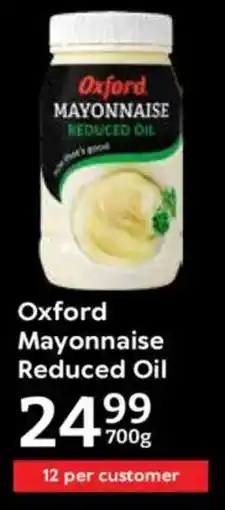 Oxford Freshmarket Oxford Mayonnaise Reduced Oil offer
