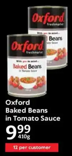 Oxford Freshmarket Oxford Baked Beans in Tomato Sauce offer