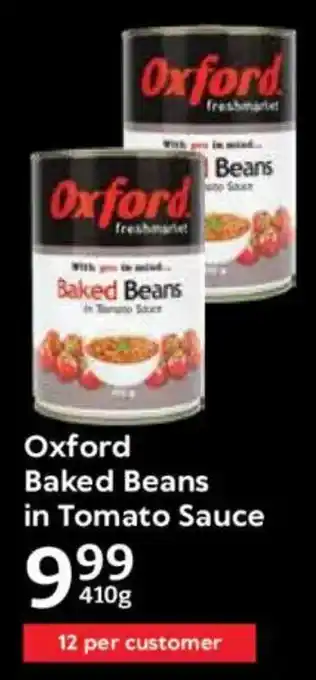 Oxford Freshmarket Oxford Baked Beans in Tomato Sauce offer