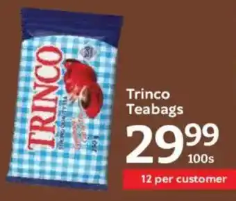 Oxford Freshmarket Trinco Teabags offer