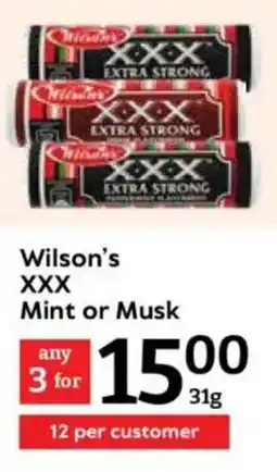 Oxford Freshmarket Wilson's XXX Mint or Musk offer