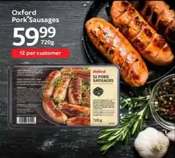 Oxford Freshmarket Oxford Pork Sausages offer