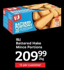 Oxford Freshmarket I&J Battered Hake Mince Portions offer