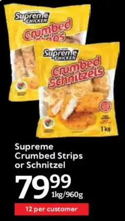 Oxford Freshmarket Supreme Crumbed Strips or Schnitzel offer