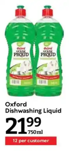 Oxford Freshmarket Oxford Dishwashing Liquid offer