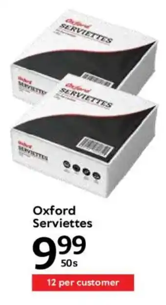 Oxford Freshmarket Oxford Serviettes offer