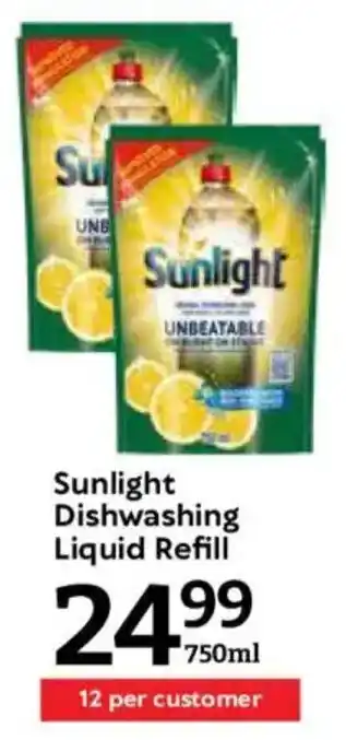 Oxford Freshmarket Sunlight Dishwashing Liquid Refill offer