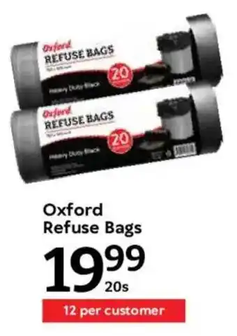 Oxford Freshmarket Oxford Refuse Bags offer