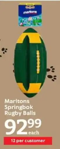 Oxford Freshmarket Marltons Springbok Rugby Balls offer