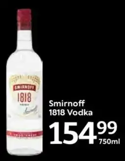 Oxford Freshmarket Smirnoff 1818 Vodka offer