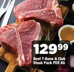 OK Foods Beef T-Bone & Club Steak Pack offer