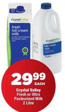 OK Foods Crystal Valley Fresh or Ultra Pasteurized Milk offer