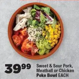 OK Foods Sweet & Sour Pork, Meatball or Chicken Poke Bowl offer
