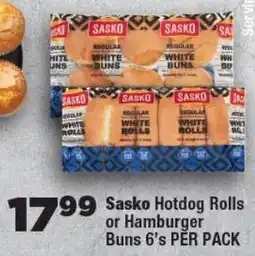 OK Foods Sasko Hotdog Rolls or Hamburger Buns offer