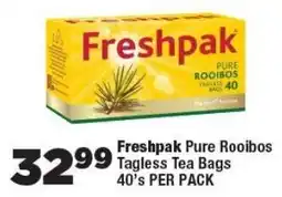 OK Foods Freshpak Pure Rooibos Tagless Tea Bags offer