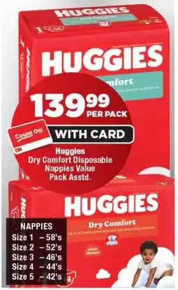 OK Foods Huggies Dry Comfort Disposable Nappies Value Pack offer