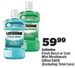OK Foods Listerine Fresh Burst or Cool Mint Mouthwash offer