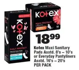 OK Foods Kotex Maxi Sanitary Pads or Everyday Pantyliners offer