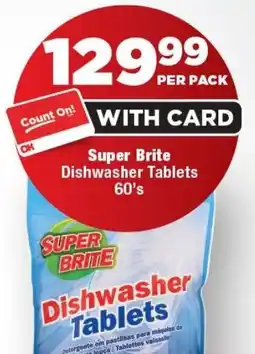 OK Foods Super Brite Dishwasher Tablets offer