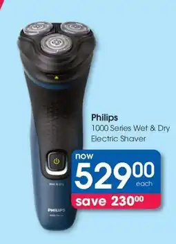 Clicks Philips 1000 Series Wet & Dry Electric Shaver offer