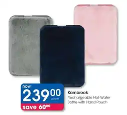 Clicks Kambrook Rechargeable Hot-Water Bottle with Hand Pouch offer