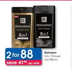 Clicks Romano 3-in-1 Shower Gel 380 ml offer