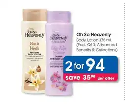 Clicks Oh So Heavenly Body Lotion 375 ml offer
