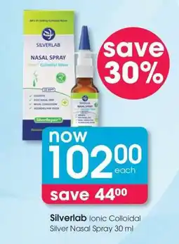 Clicks Silverlab Ionic Colloidal Silver Nasal Spray 30 ml offer